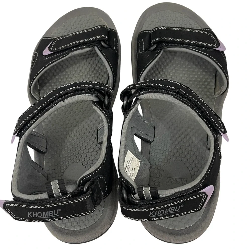Khombu Coral Black and Purple Sport/Hiking/River Sandals - Picture 7 of 11